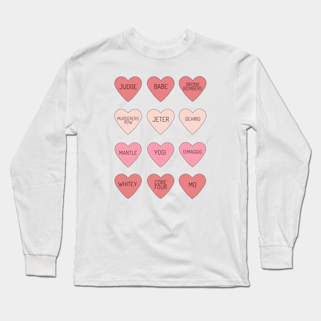 All-Time Yankees V-Day Long Sleeve T-Shirt by Uptown & the Bronx